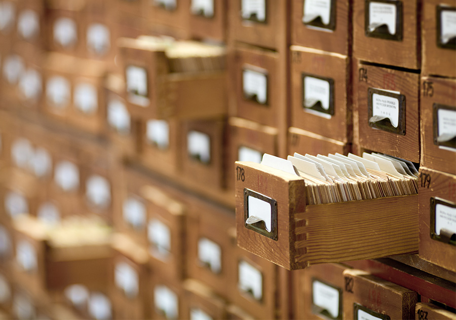 The Google search index is the digital equivalent of a library's card catalog.